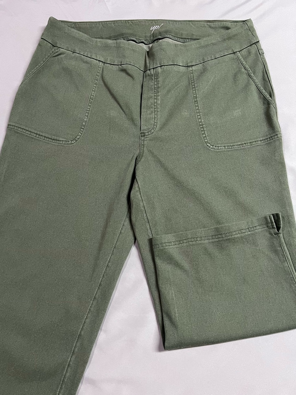 NWT UP! Olive Green Women's Capris Pants XL
